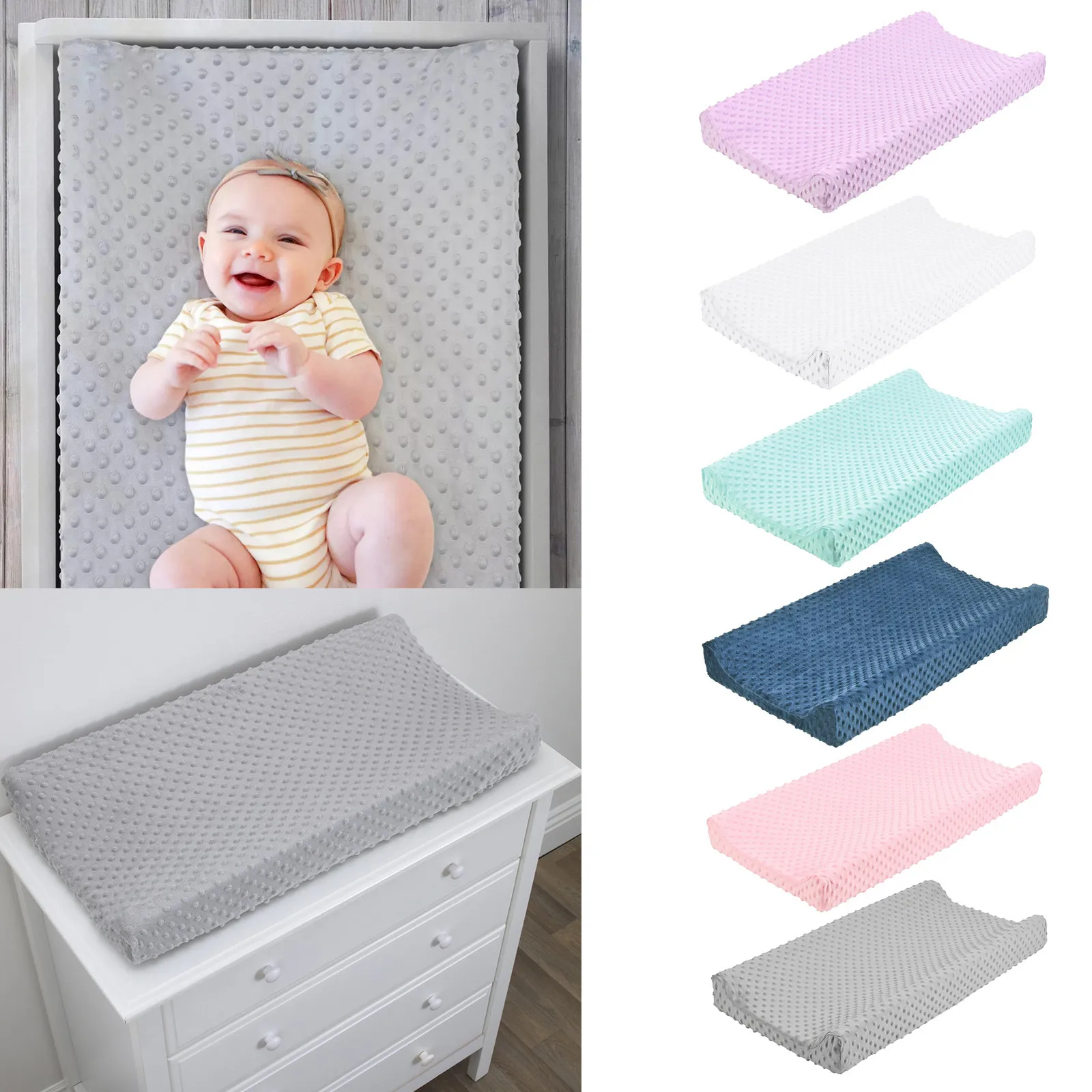 Baby Nursery Diaper Changing Pad Cover Changing Mat Cover Table Reusable Portable Waterproof Stroller Sheet