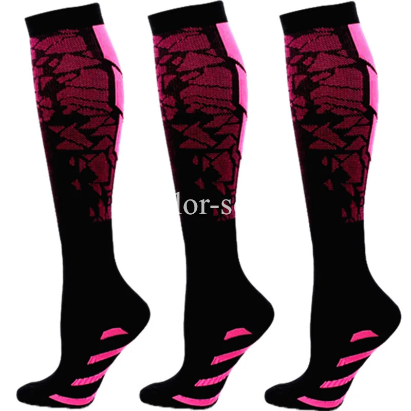 Floral Compression Socks - 3 Pairs Pack for Men & Women | Anti-Fatigue Sports Stockings