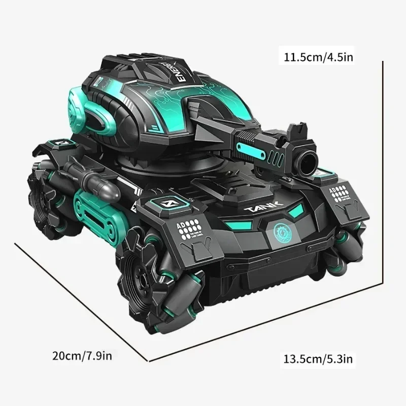 Gesture sensing remote control spray car 2.4G four-wheel stunt launch water polo tank car boy machine armour game toy car 6