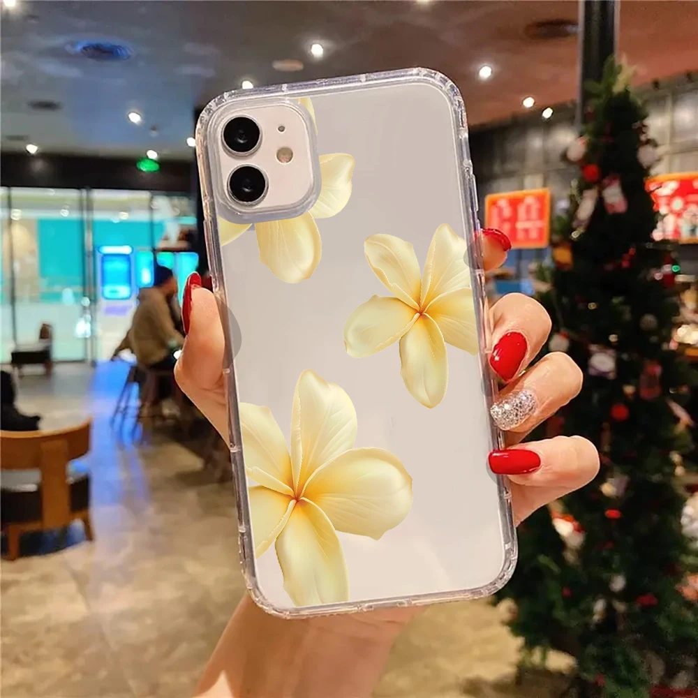 Vibrant Yellow Floral Clear Silicone Phone Case - Soft Protective Cover