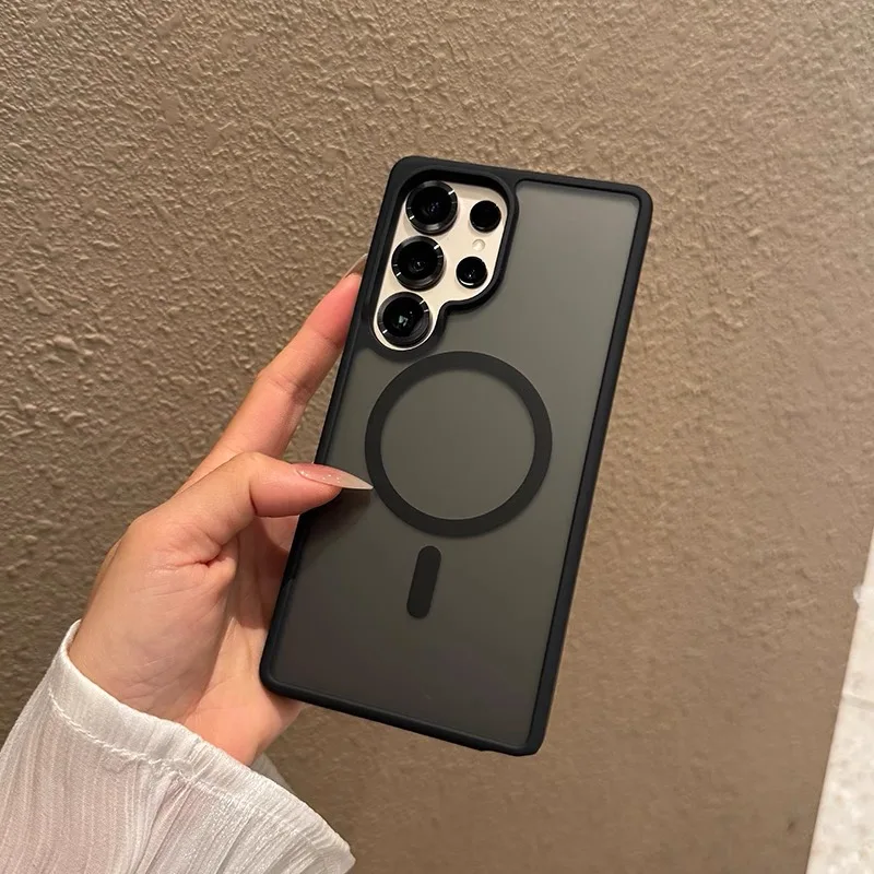 Candy Color Matte Translucent Magnetic Shockproof Phone Case