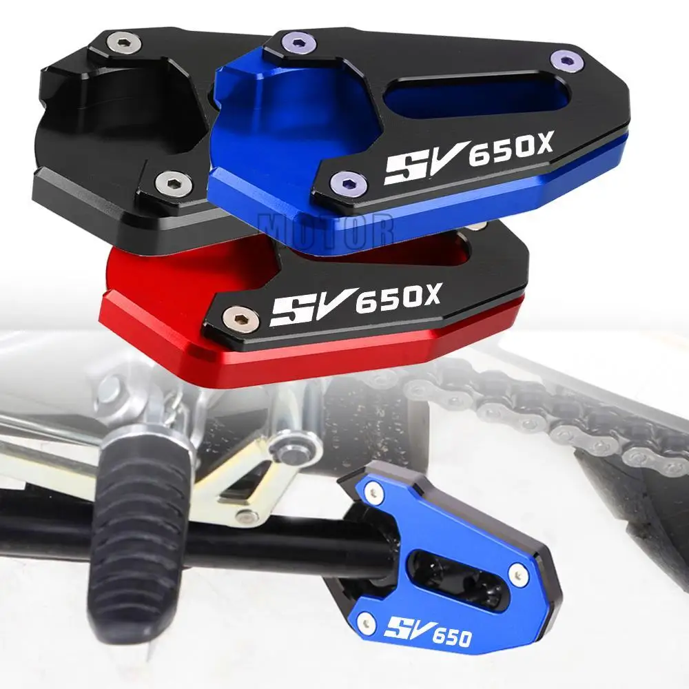

SV 650X Motorcycles Kickstand Foot Side Stand Extension Pad Support Plate For Suzuki SV650X SV 650 X 2018-2022 2021 2020 2019