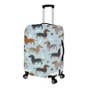 Washable Suitcase Cover Cute Dachshund Dog Travel Suitcase Protector Fits 18 to 32 Inch Luggage Zipper Closure 3