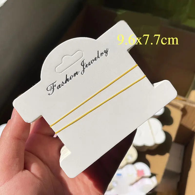 50pcs/lot Kraft Paper Packing Cards for diy Jewelry Display Cards Headband  Necklace Bracelets Storage Retail