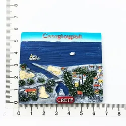 Greek Culture Travel Souvenirs: Decorative Fridge Magnets for Home and Photo Wall Art (Crete)