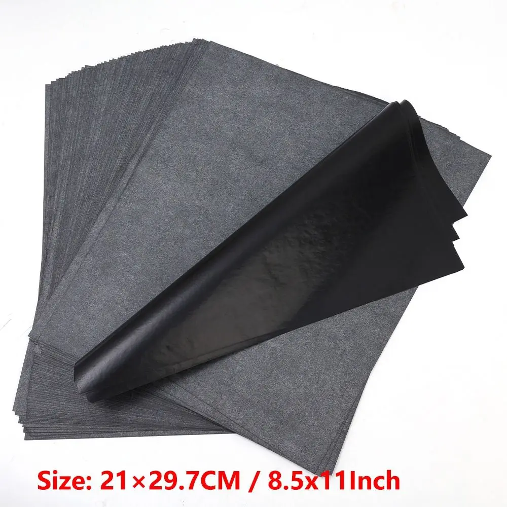 50/10Pcs 수제 카본 복사 용지 한쪽 코팅 A4 트레이싱 페이퍼 코팅 재사용 가능한 드로잉 전사 사무용품