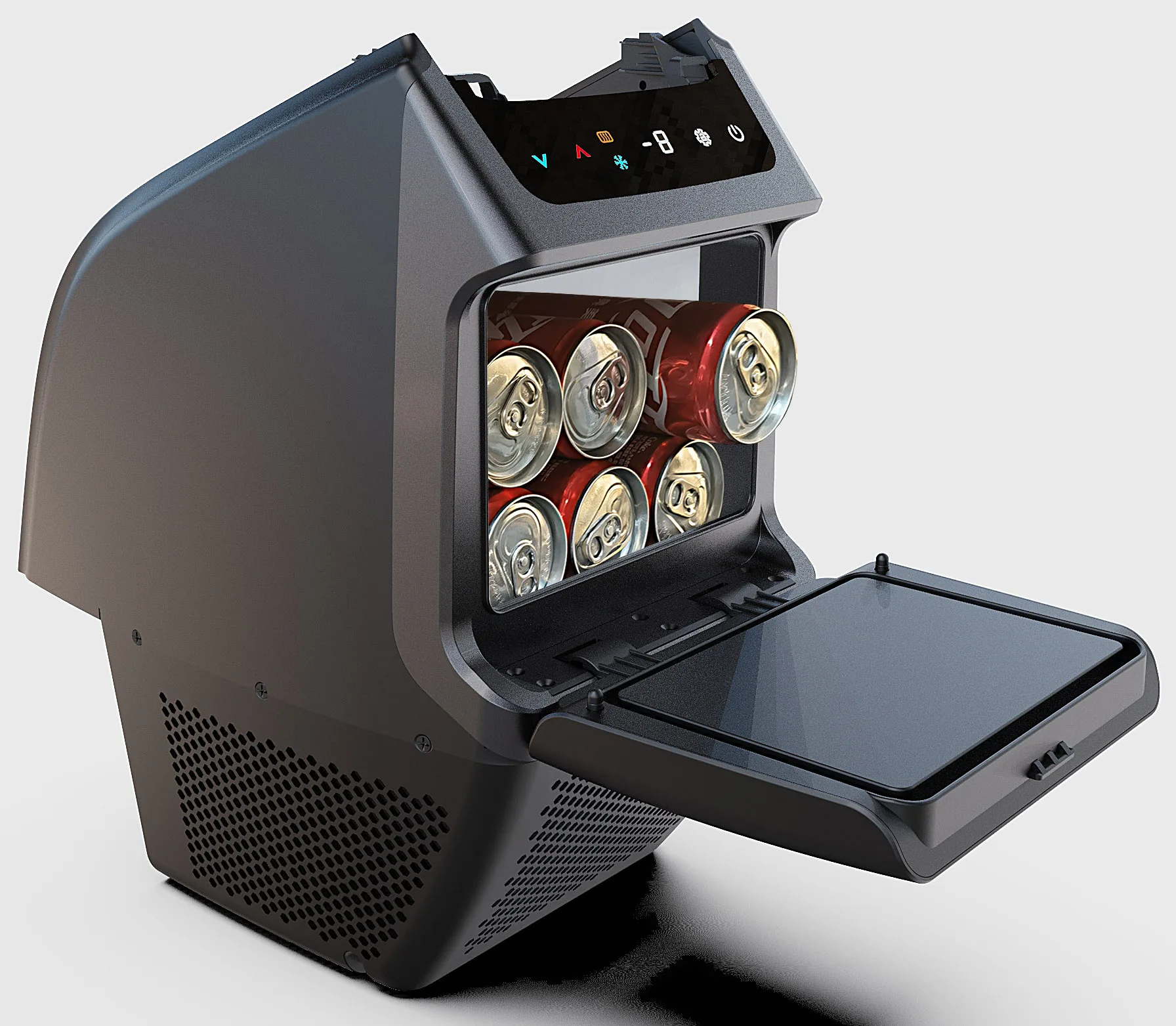 4.6L 12v 24v Compressor Refrigeration Car Refrigerator Can Be Heated and Cooled Special Design for Tesla Model Y Car Fridge