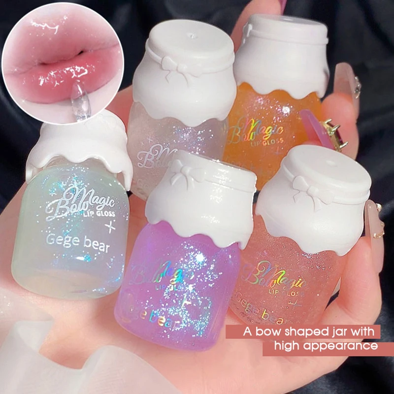 Butterfly shaped milk can lip balm moisturizes and moisturizes the mirror surface, with a shimmering and pouty lips
