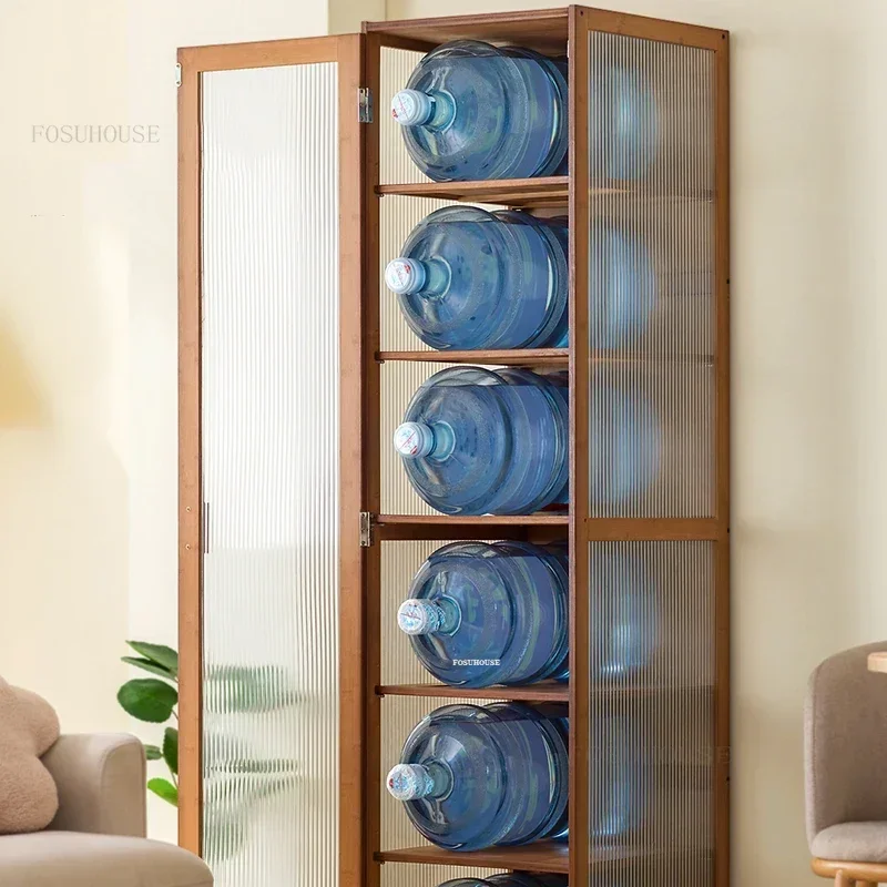 Japanese Minimalist Display Cabinet for Living Room Wine Cabinets Home Multi-functional Showcase Bar Furniture Wine Rack