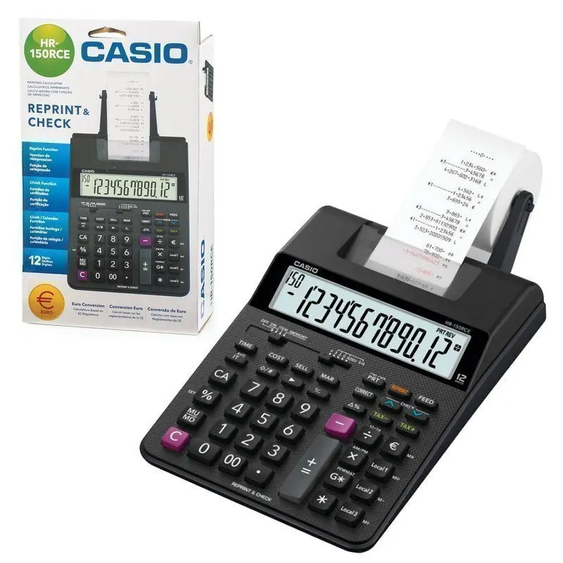 Calculator Casio printing hr-150rce-wa 12 times, powered by Batar-K (4 HAA) or (250402) _ - AliExpress Mobile