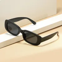 Box black new sunglasses male European glasses female retro anti-UV sunglasses