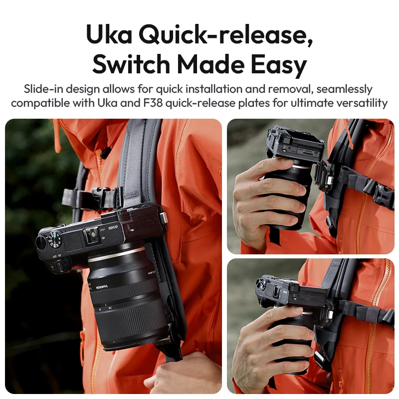 Ulanzi UKA07 백팩 퀵 릴리스 키트 DSLR 카메라 최대 하중 10KG용 Uka Arca-Swiss 퀵 릴리스 시스템과 호환 가능