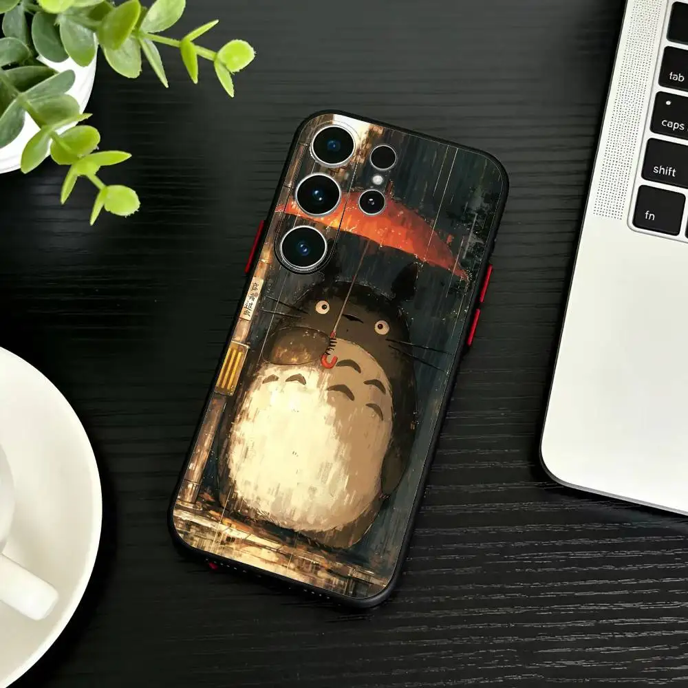 Cartoon R-Totoro-ES Black Soft Phone Case