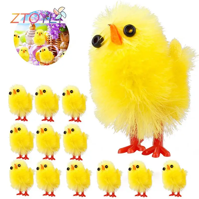 

60Pcs Mini Easter Chicks Yellow Easter Decoration Toy Spring Home Garden Decor Party Favors and Gifts For Kids