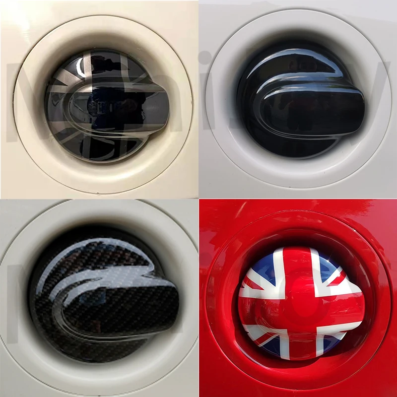 Ray Style Black Carbon Fiber Pattern Car Fuel Tank Cap Cover Case Housing Sticker For MINI Cooper S JCW R56 R55 Auto Accessories fuel tank cover fuel tank cap oil fuel cap