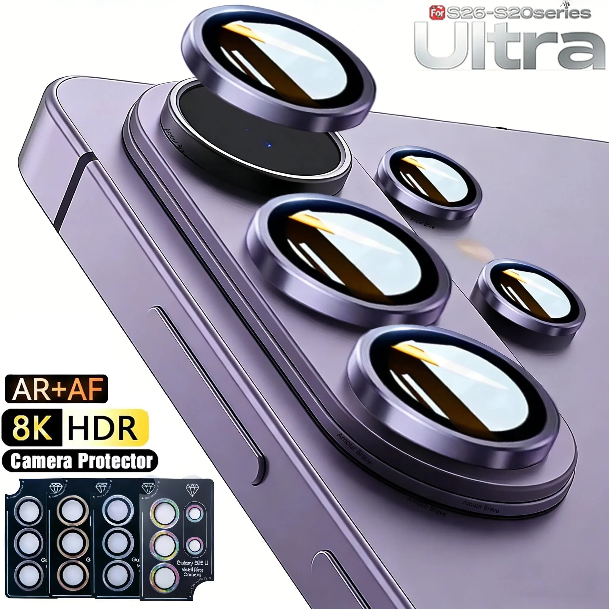 Premium Anti-Fingerprint Tempered Glass Camera Lens Protector Cover