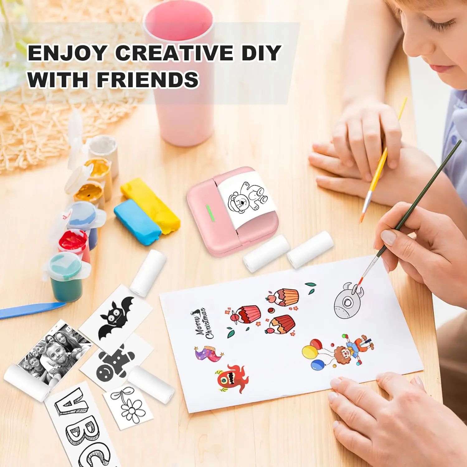 10 Rolls 2.2in x 19ft White Thermal Printer Paper Rolls for 57mm Printer Thermal Receipt Paper Rolls Cash Register POS Paper