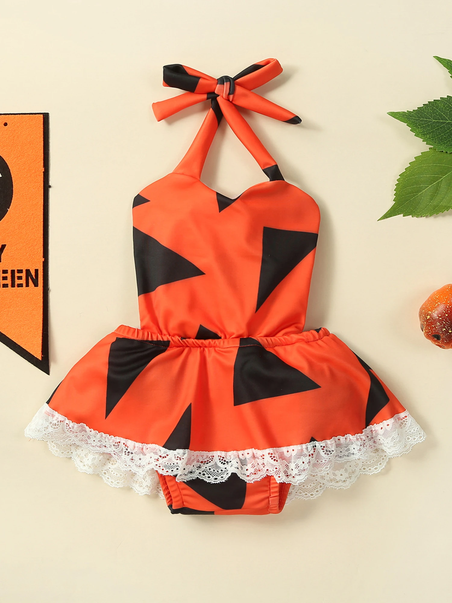 

Cute Floral Ruffle Swimsuit with Bowknot Detail for Infant Girls Beachwear