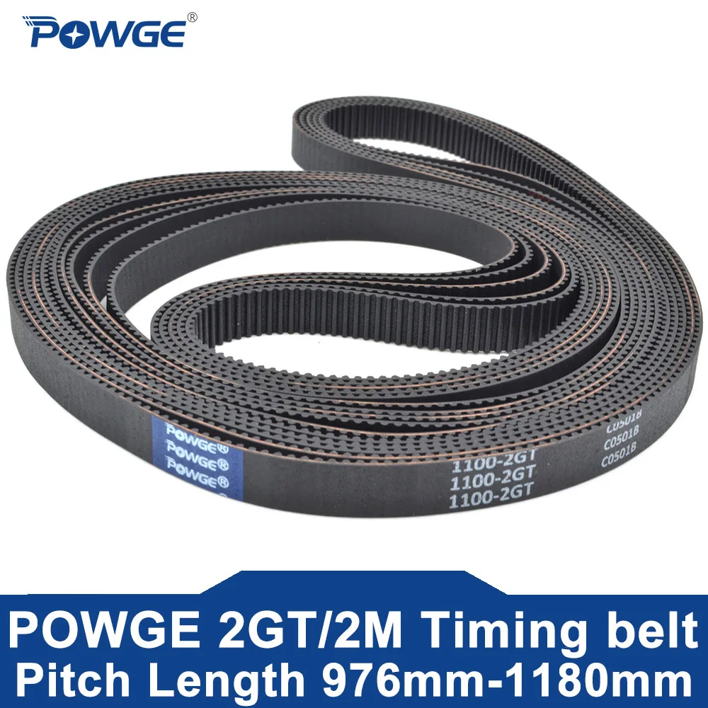 Correia cronometrando do POWGE-borracha, 2M, LP = 976, 994, 1000, 1040, 1068, 1078, 1086, 1100, 1110, 1136, 1140, 1142, 1144, 1150, 1164, 1180, largura 6mm, 9mm