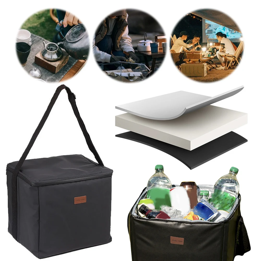 15L Camping Ice Box Bag Waterproof Picnic Cooler Refrigerator Bag Large Capacity Hot Cold Thermal for Outdoor Picinic