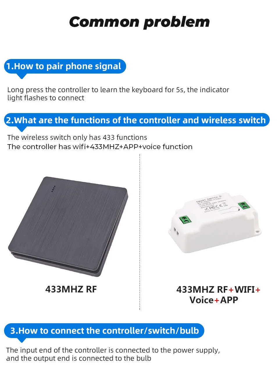 szaoju rf433mhz interruptor de luz tuya inteligente wi fi 01