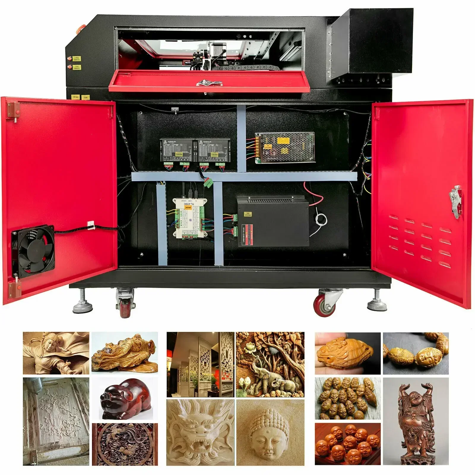 Vevor Usb Co2 Macchina Per Incisione Laser 100W 900X600Mm Ruida Incisore Laser Utensile Da Taglio Ruota Rotante Lcd Macchina Per Incisione Laser