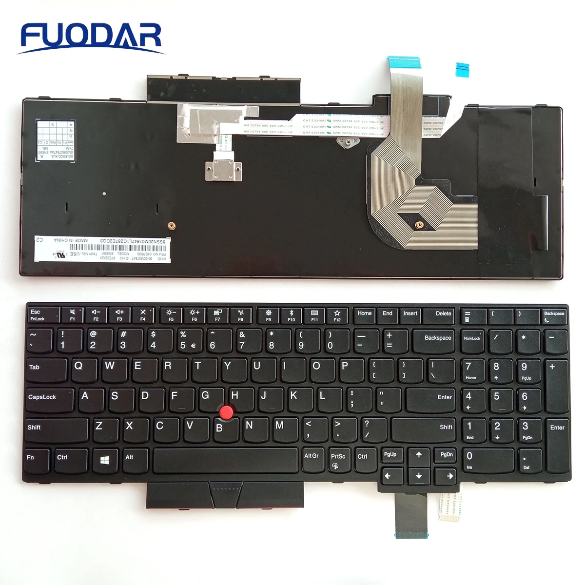 

US Keyboard for Lenovo ThinkPad T570 T580 P51s P52s 01ER500 01HX219
