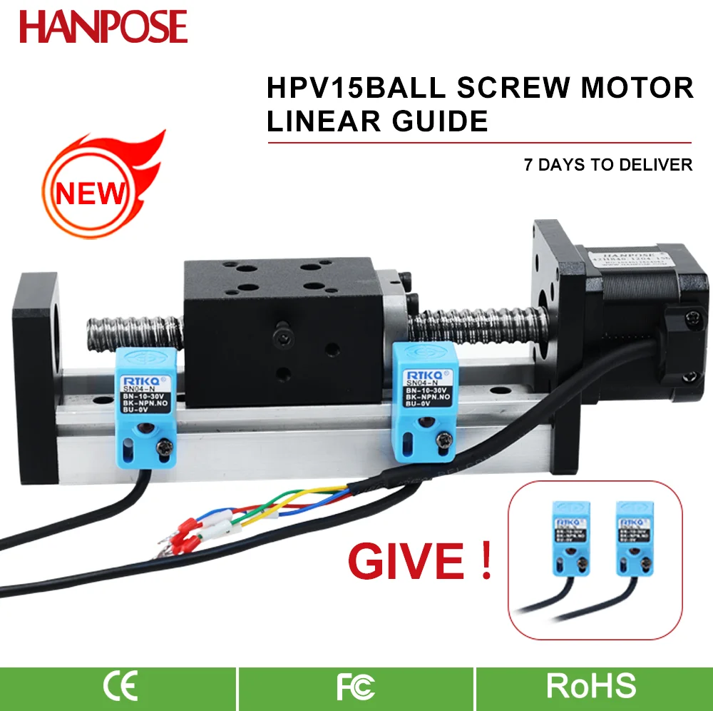 HPV15-42HB40-1204-Precision-Ball-Screw-Linear-Module-Guide-Rail-Heavy ...