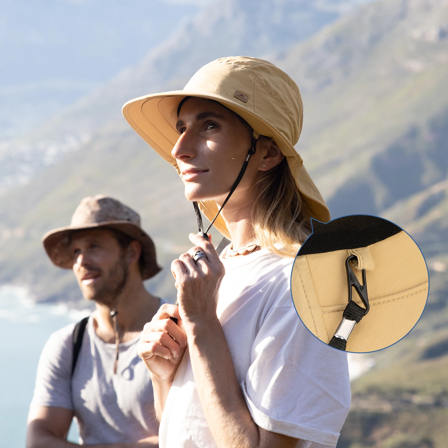 Naturehike Shawl Design Foldable Fisherman's Hat Summer Sun Protection UV Visor Increase Cap Brim Outdoor Fishing Hats UPF50+