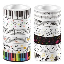 Melodic Washi Tape Collection - 12 Roll Set of Musical Note and Instrument Designs (12rolls Music notes)