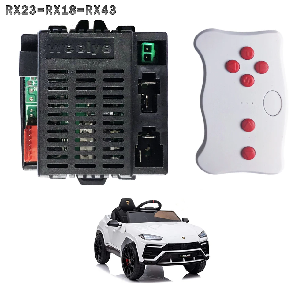 URPIZY Telecomando auto giocattolo F¨¹r WEELYE RX23 12 V 2.4 G, telecomando e ricevitore per auto giocattolo elettrica, compatibile con alcuni modelli senza batterie (RX23 Full Set