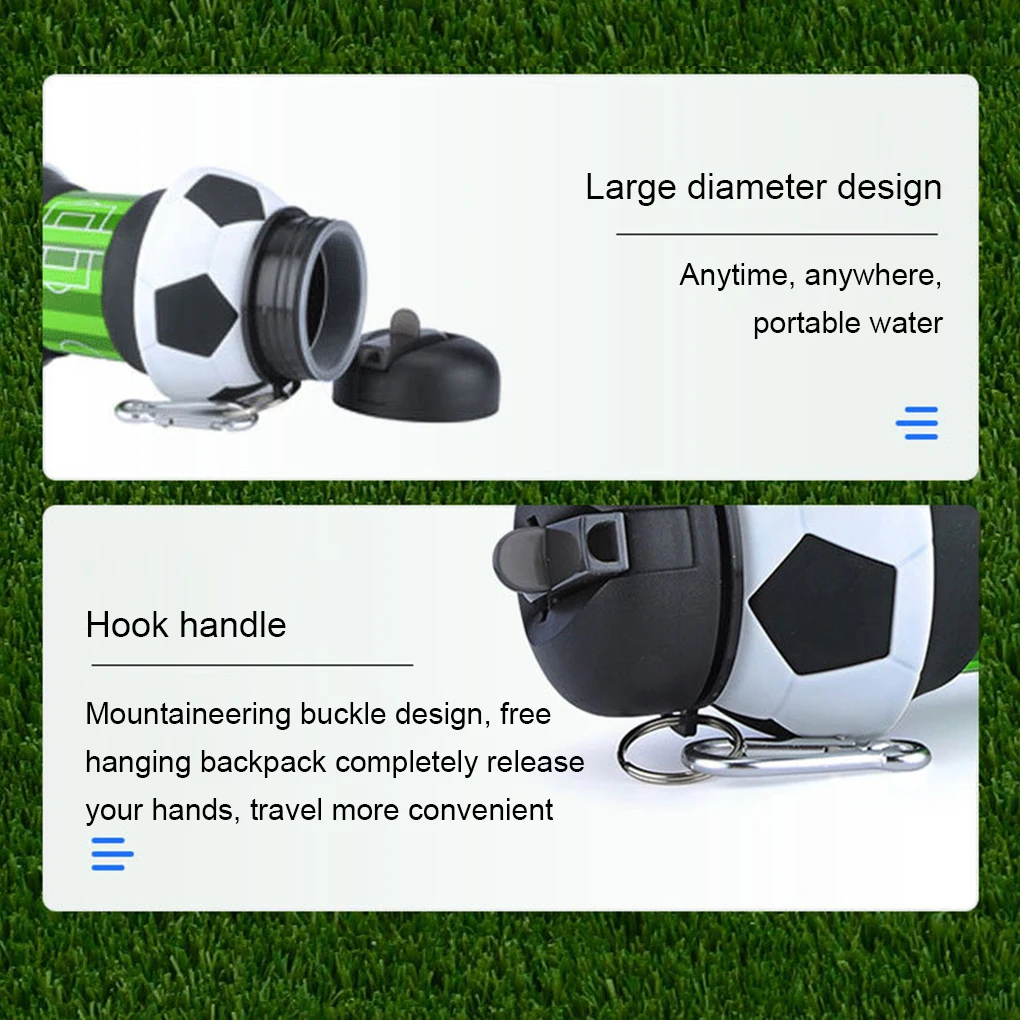 Description Picture 6 of itemFold Water Bottle Cups Mug Outdoor Sports Basketball Football Baseball Tennis Golf School Leakproof Portable Kids Water Bottle