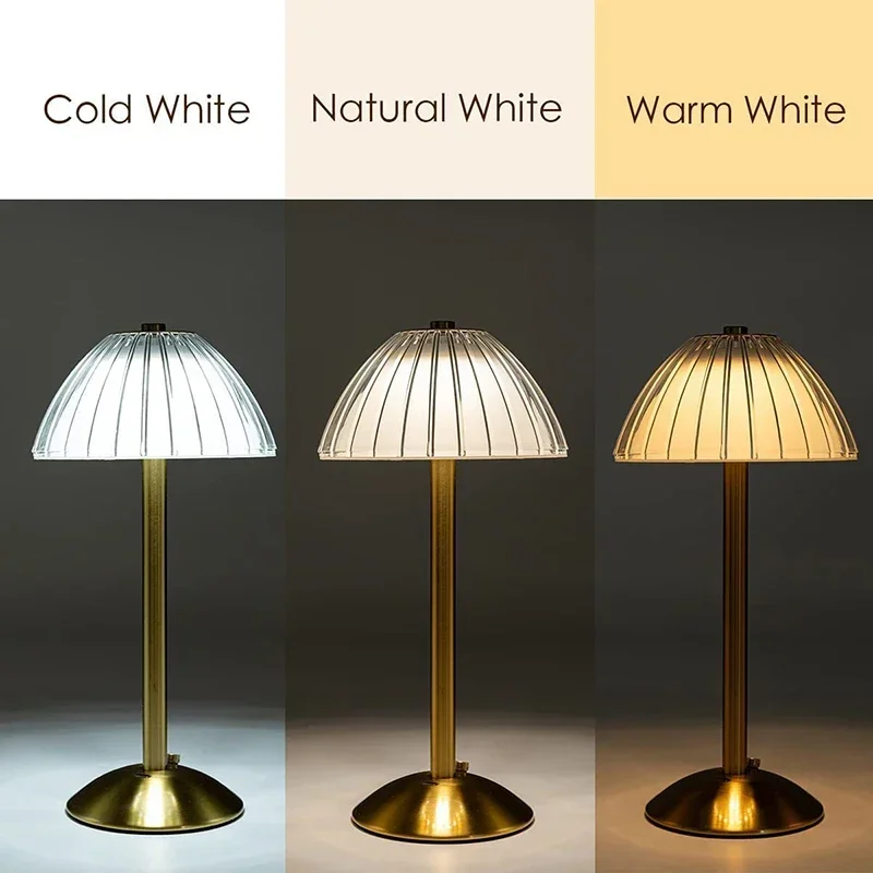 

LED Touch Sensor Desktop Night Light Rechargeable Decor Light Table Wireless Reading Lamp for Restaurant Hotel Bar Bedroom