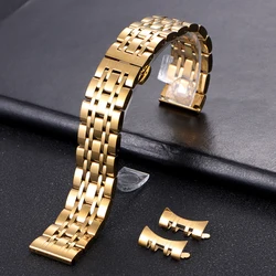 Elegant Solid Stainless Steel Watch Strap Bracelet Replacement - 16mm (Gold)