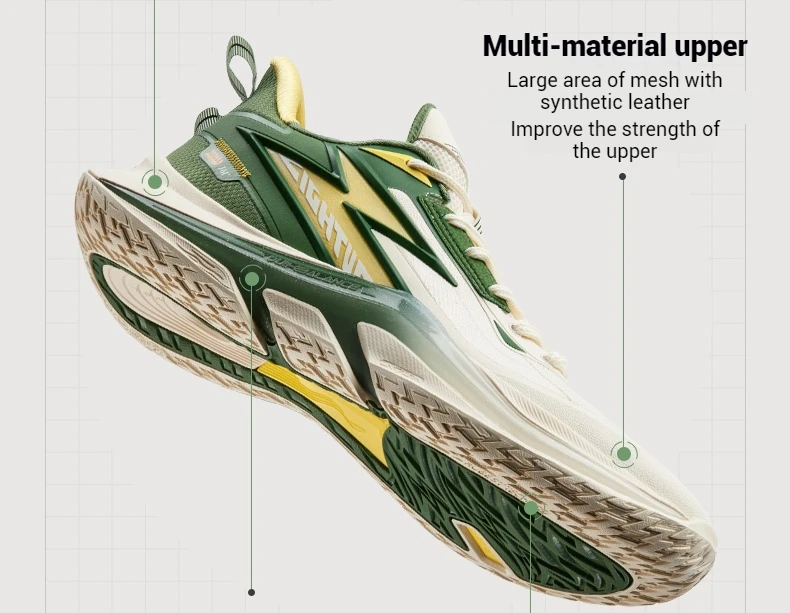 361-Grad-LICHT UP Herren-Basketballschuhe, neue stoßdämpfende, verschleißfeste, rutschfeste Herren-Turnschuhe aus Mesh mit leichtem Rückprall 672441114 – Detail 8