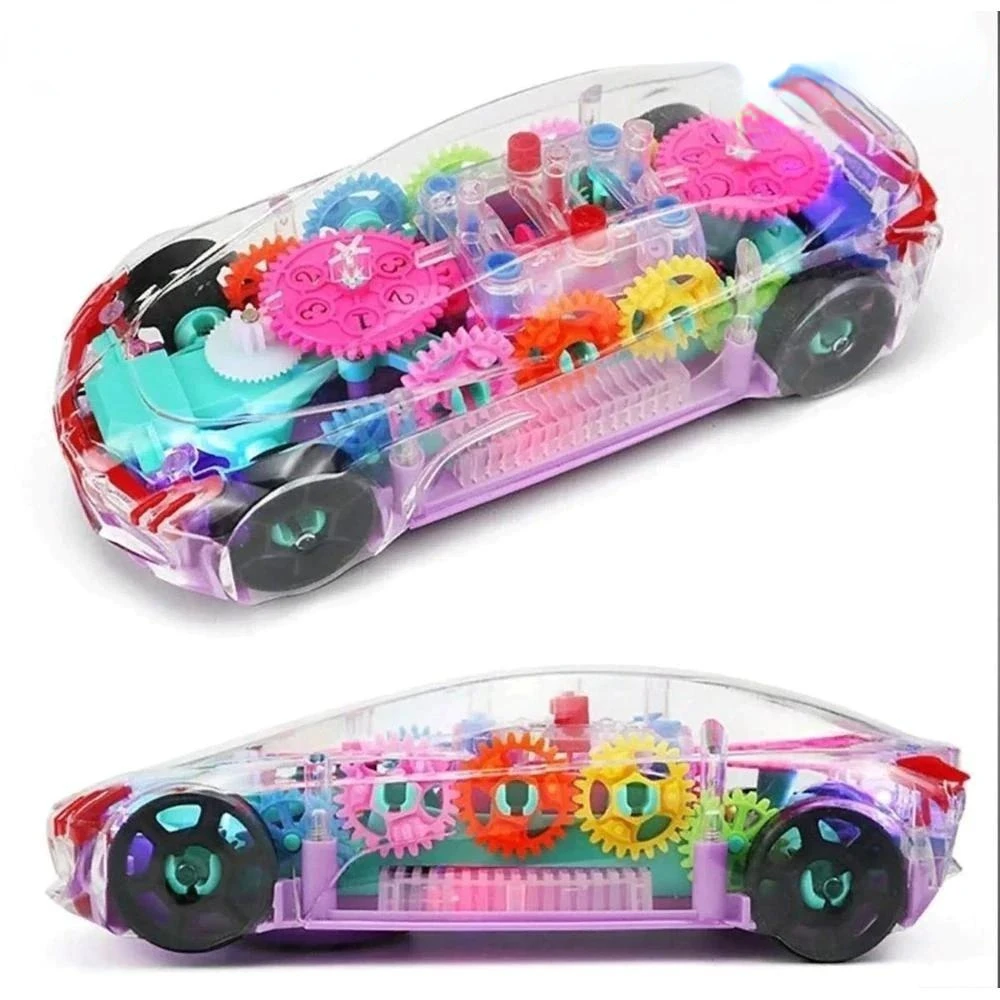

Electric Toy Car Transparent Gear Concept Car Light Music Universal Car Model