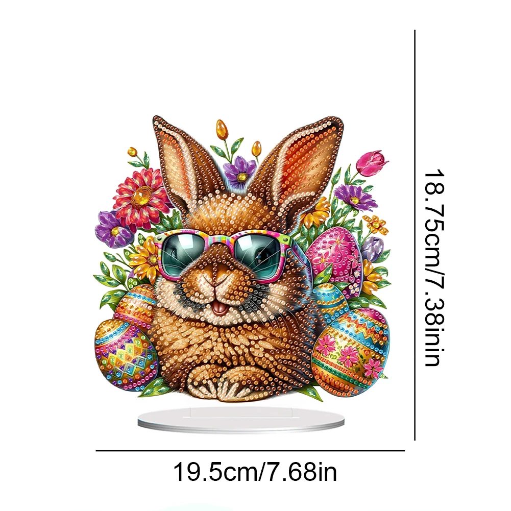 Easter Rabbit DIY Diamond Art Tabletop Decorations