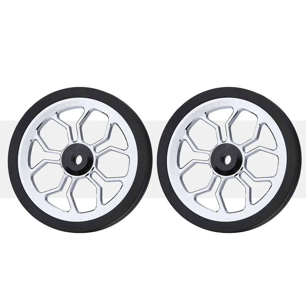 Liteproelite Bike Leggero Easy Wheel One Pair Large 82Mm Spider Shape Easy Wheels Per Brompton Bicycle Bearing Rolling Wheel