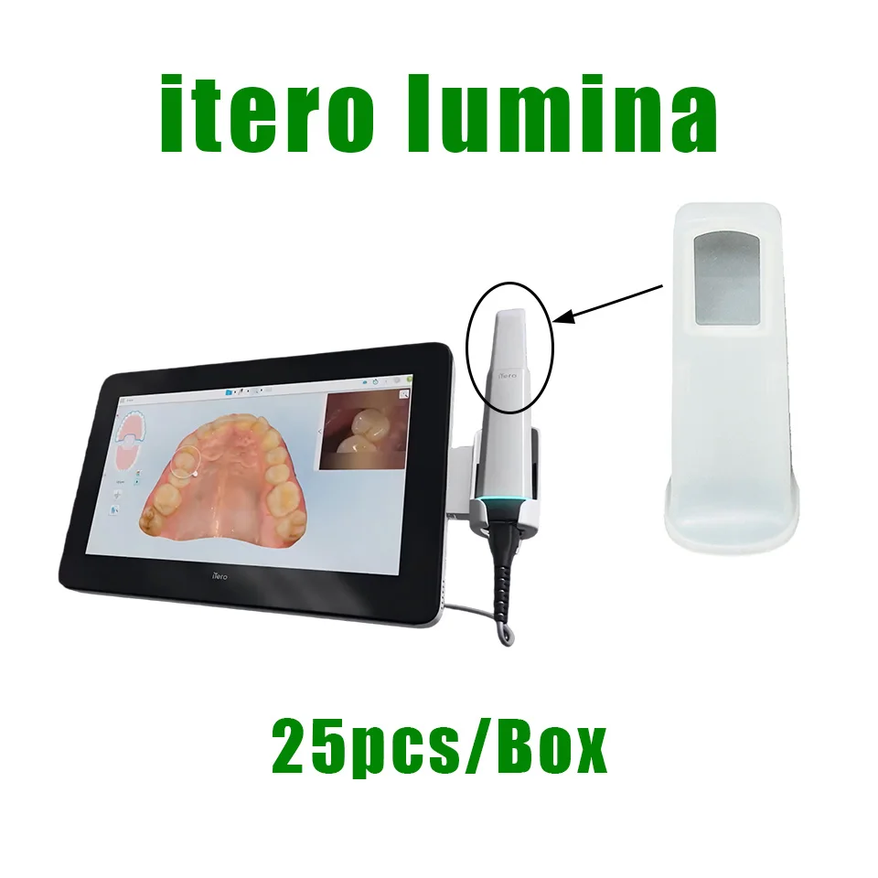 Manchons de protection jetables pour scanner intra-oral iTero Lumina, film barrière hygiénique, couvre-embouts buccaux, fournitures d'hygiène buccale, 25 pièces/boîte 1 Manchons de protection jetables pour scanner intra-oral iTero Lumina, film barrière hygiénique, couvre-embouts buccaux, fournitures d'hygiène buccale, 25 pièces/boîte 1