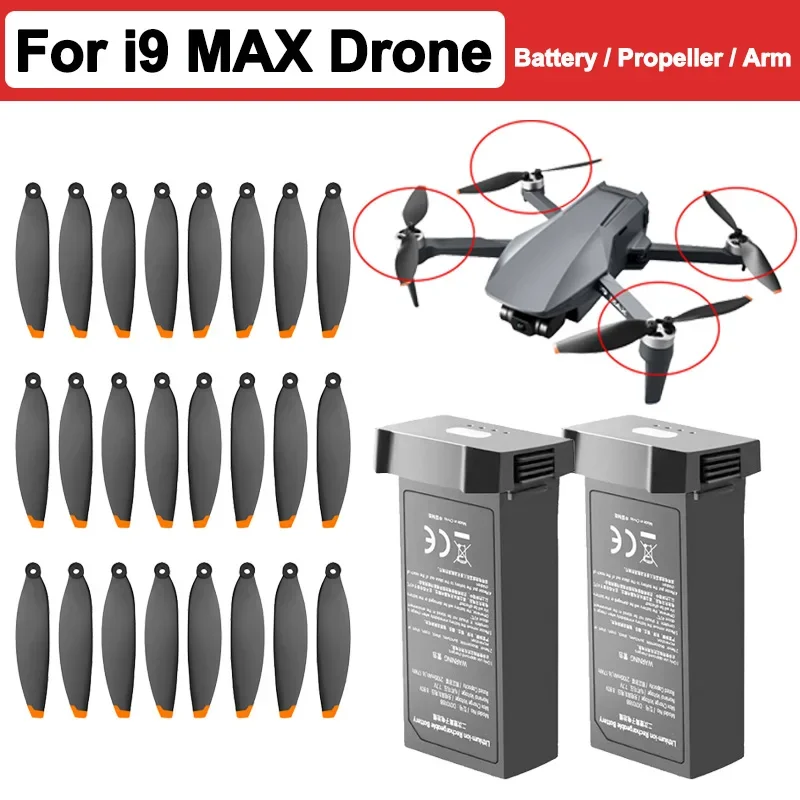 Bateria para Drone i9 Max 7.7v 2100mah i9 Max Drone Quadcopter Arm Blades For I9max Propeller Spare Blades Dron Accessories