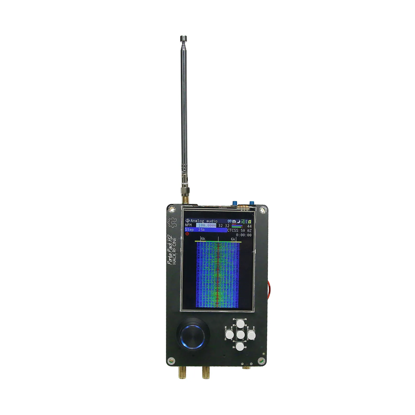 PortaPack H2 + HackRF One SDR + 0.5ppm GPS TCXO + Firmware Havoc + pantalla LCD de 3,2 pulgadas