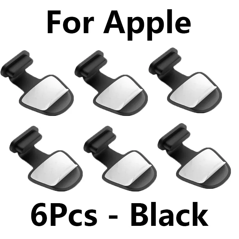 6pcs-For Apple-Black