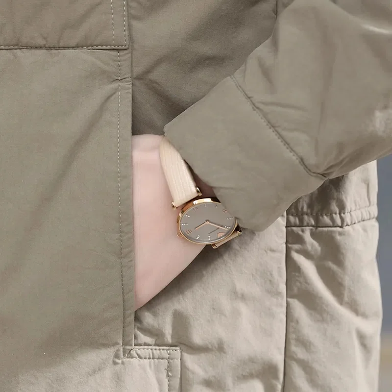 Autumn and Winter Light Cotton Coat Coat Women's Long 2022 New Casual Windbreaker Small Mother Cotton Coat Cotton-Padded Jacket
