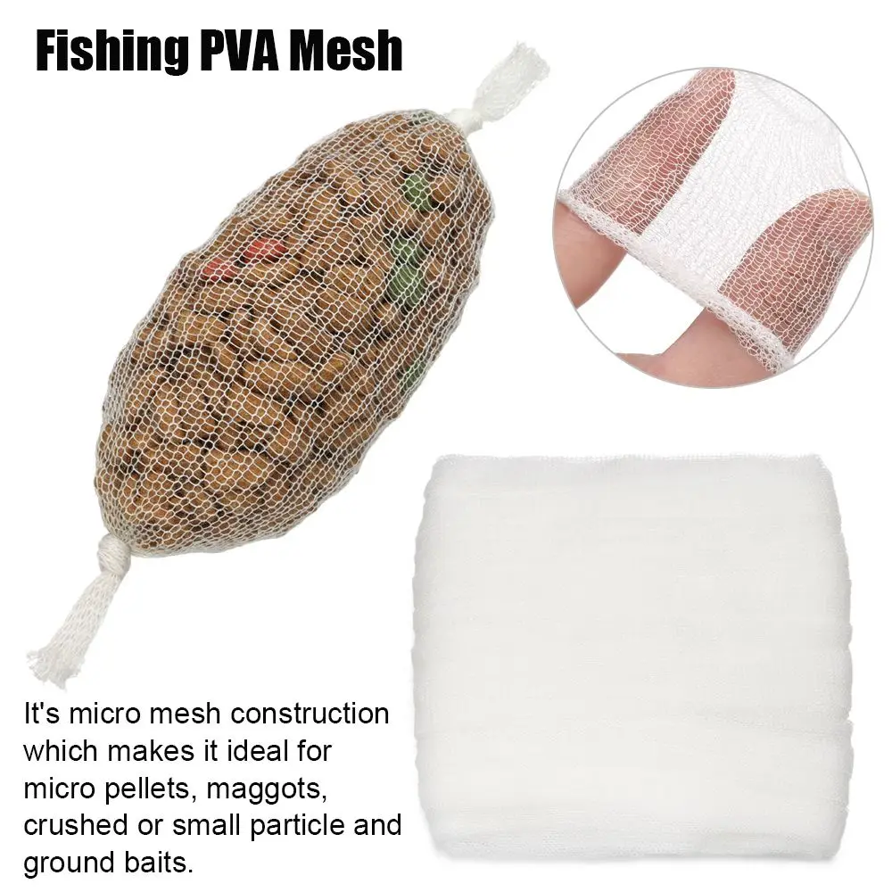 Filet PVA soluble pour pêche à la carpe - Recharge 5M/20M en diamètres 25/37/44mm, idéal pour amorces
