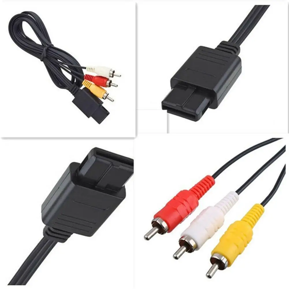 

1.8M for Nintendo 64 Audio TV Video Cord AV Cable to RCA for Super Nintend N64 SNES Game Cube Accessory