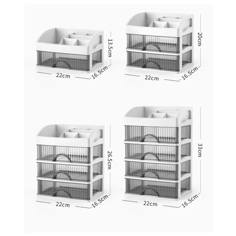 Multi-layer Desktop Drawer Case Jewelry Container Lipstick Holder Plastic Makeup Organizer Box Large Cosmetic Storage Boxes 6