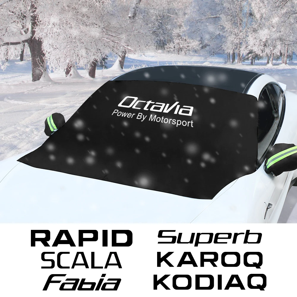 Auto Windschutzscheibe Schnee Abdeckung Auto Zubehör Für Skoda Octavia  Fabia Schnelle Superb Kodiaq Scala Karoq Citigo Kamiq Roomster Enyaq -  AliExpress