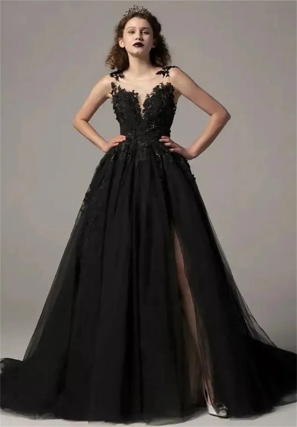 Vintage Gothic Black Lace Victorian Bustle Gothic Evening Dress With High  Neck And Long Sleeves For Women Perfect For Prom, Parties, And Special  Occasions 2023 Collection From Sexybride, $138.05 | DHgate.Com