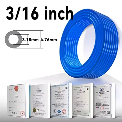 thumbnail image 2 of Feelers Pneumatic PU Tubing, 1/8\"OD Hose PU Polyurethane Air Hose Tube Line For Air Compressor Water Fluid Transfer Black (32.8 Ft 2 of 13