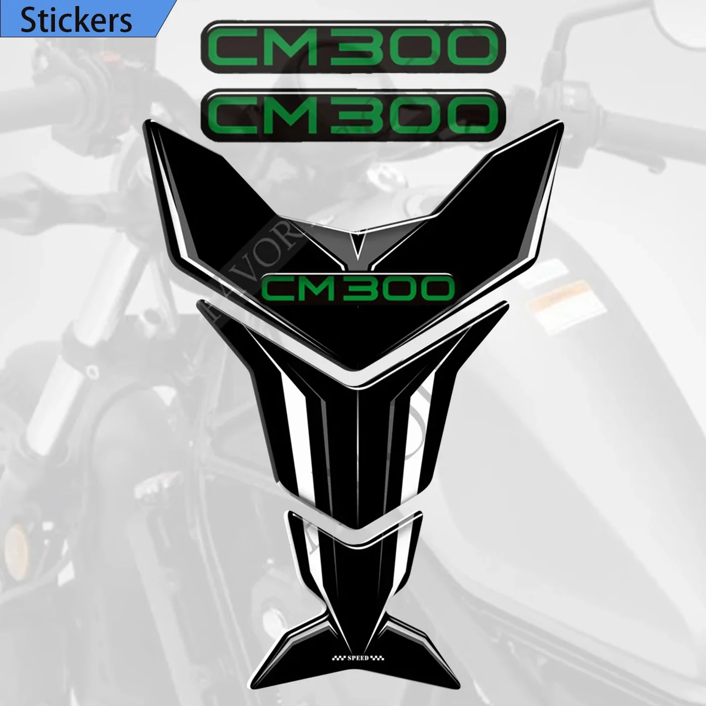 

CMX CM 300 CMX300 CM300 Подходит для HONDA Rebel CMX CM 300 CMX300 CM300 наклейка на бак протектор топливный масляный комплект наколенник